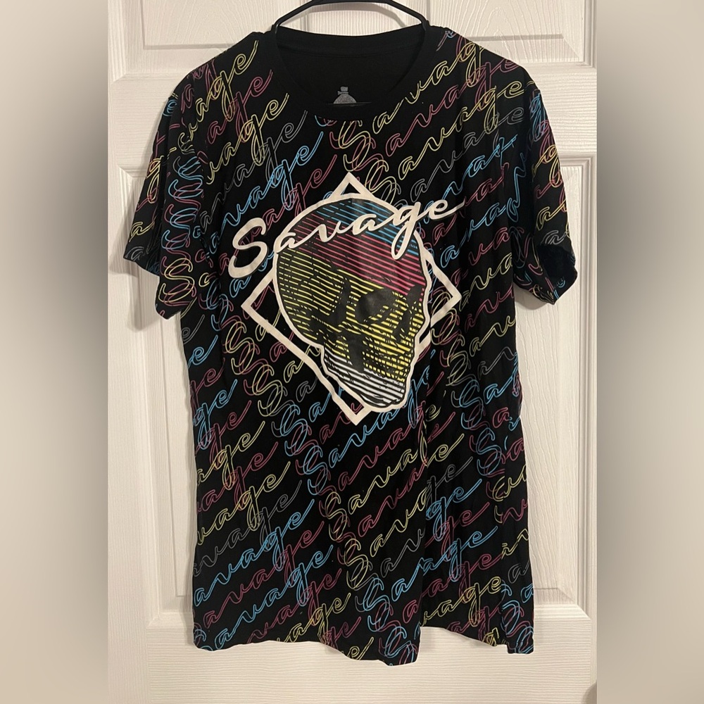 Launder Bailey Apparel  Men’s Savage Skull Tshirt AOP Crew Neck Large